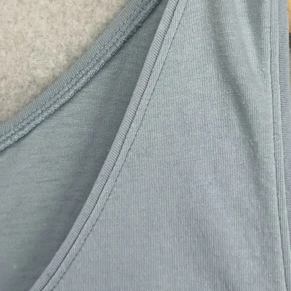 EILEEN FISHER Tank Top 3X Stretch Organic Cotton Jersey Scoop Neck Blue USA - Picture 8 of 12